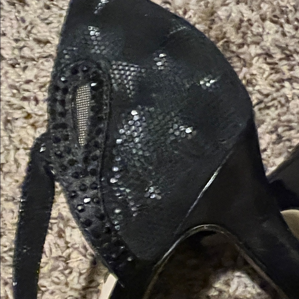 Alex Marie Black Sparkly Heels - Picture 5 of 5